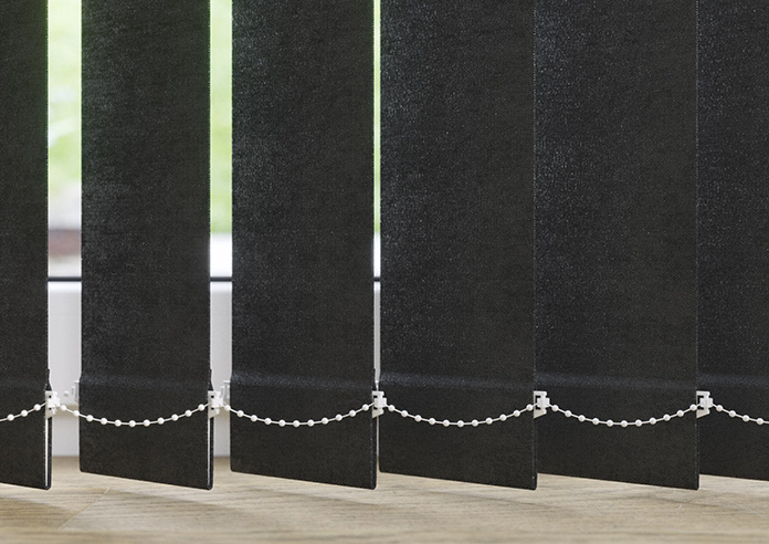 Flori Faux Suede (Blackout), Black - Vertical Blind - Image 4